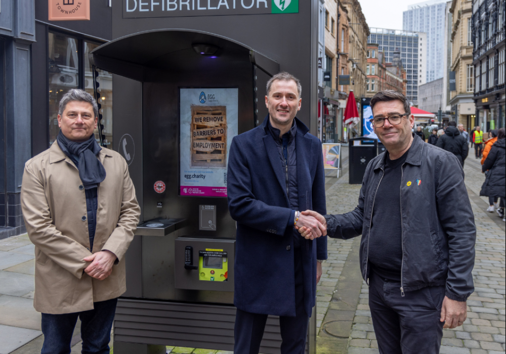 JCDecaux UK interview Mayor of Greater Manchester Andy Burnham on the importance of their defibrillators