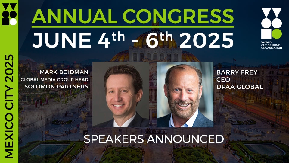 The future of Out of Home: Boidman and Frey to speak at WOO Annual Congress in Mexico City
