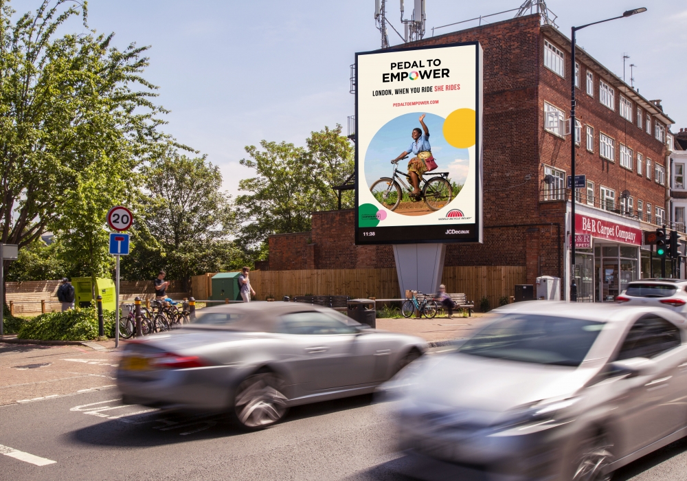 JCDecaux Community Channel supports World Bicycle Relief’s global Pedal to Empower movement