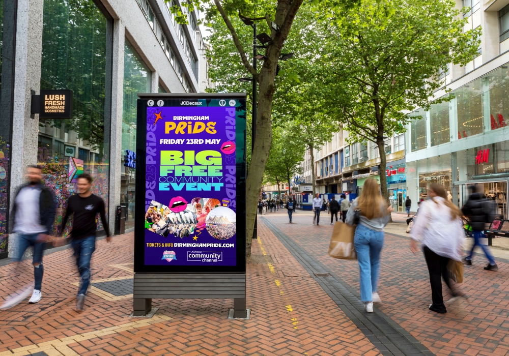 JCDecaux Community Channel supports Birmingham Pride’s drive for inclusion