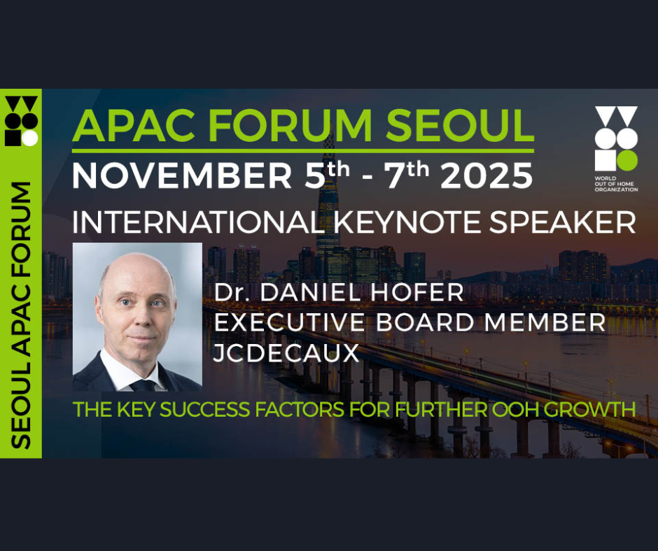 JCDecaux's Daniel Hofer to highlight key growth drivers in OOH at WOO Seoul Forum