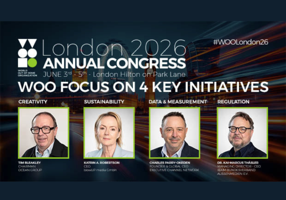 World Out of Home Organization to shine a light on four main themes for its 2026 Annual Congress in London