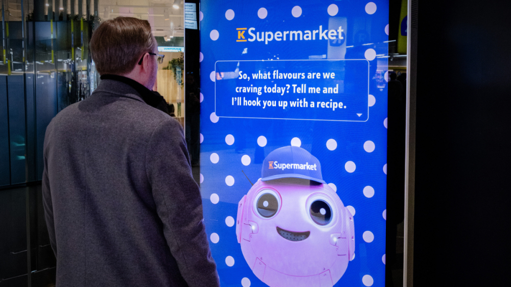 Finland debuts what may be the world’s first public conversational digital display. Powered by AI, built for cooking