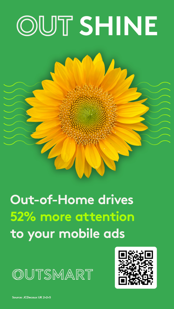 May's Superpowers of OOH creative is OUT SHINE 