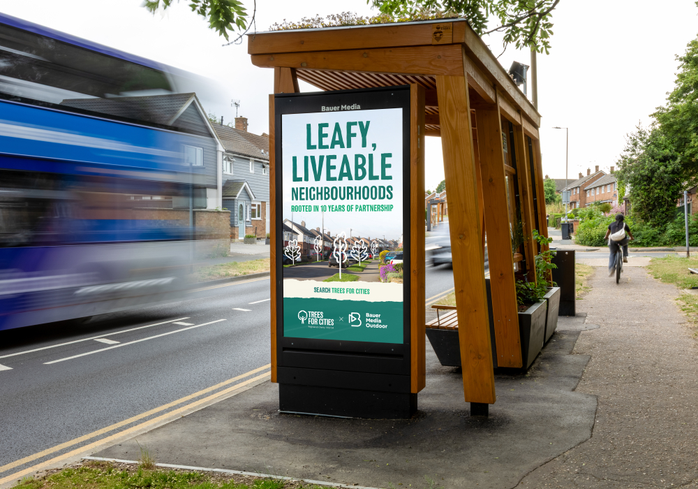  Bauer Media Outdoor celebrates 10 years of partnership with Trees for Cities in a new OOH campaign 